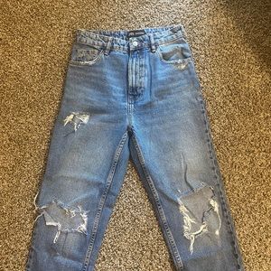 Zara Distressed Mom Jean